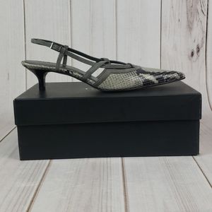 Talbots Collection Leather Snake New Kitten Heel